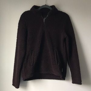 maroon/burgundy sherpa